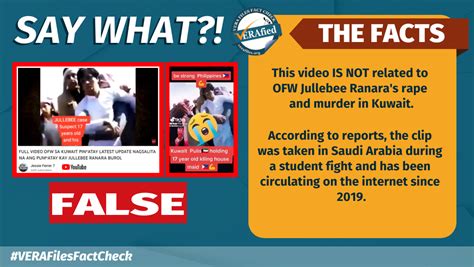 VERA FILES FACT CHECK: Viral video shows WRONG suspect .